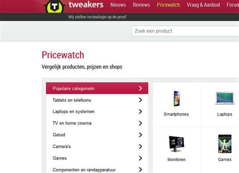 Tweakers Pricewatch: de beste tech